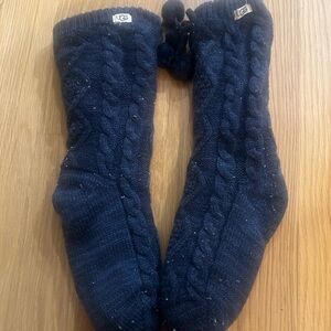 UGG Dark Blue Cable Knit Socks